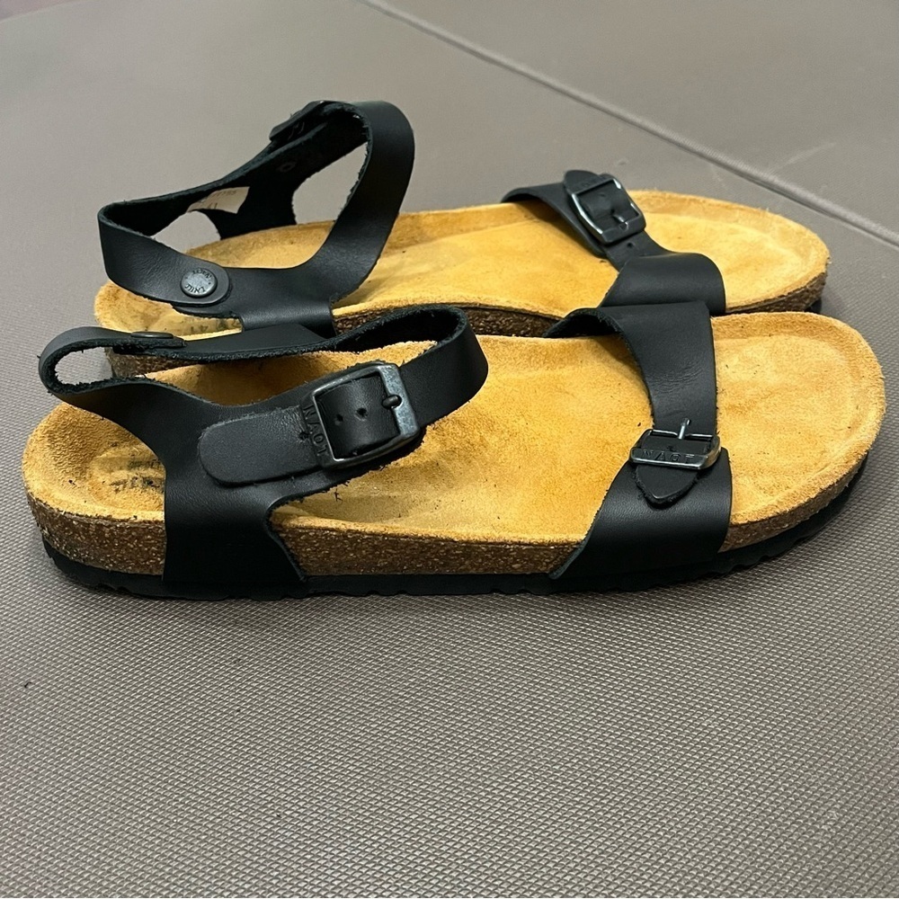 Naot Black Leather Sandals - Picture 6 of 8